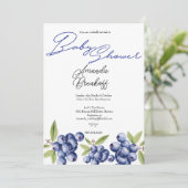 Bescheiden Blauwebesjes Baby Borrel Kaart (Staand voorkant)