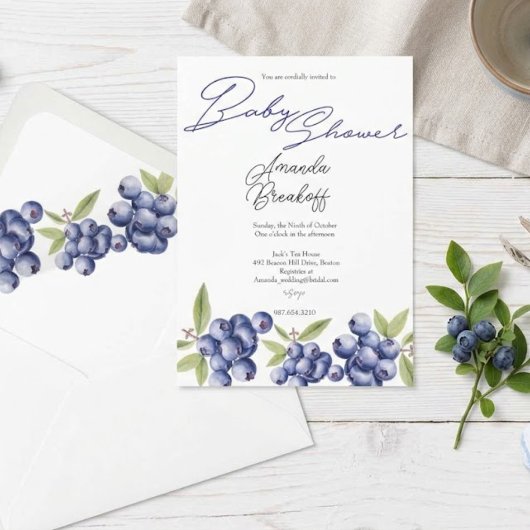 Bescheiden Blauwebesjes Baby Borrel Kaart
