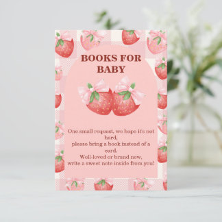 Bescheiden Boek voor Baby Verzoekkaart Bedankkaart