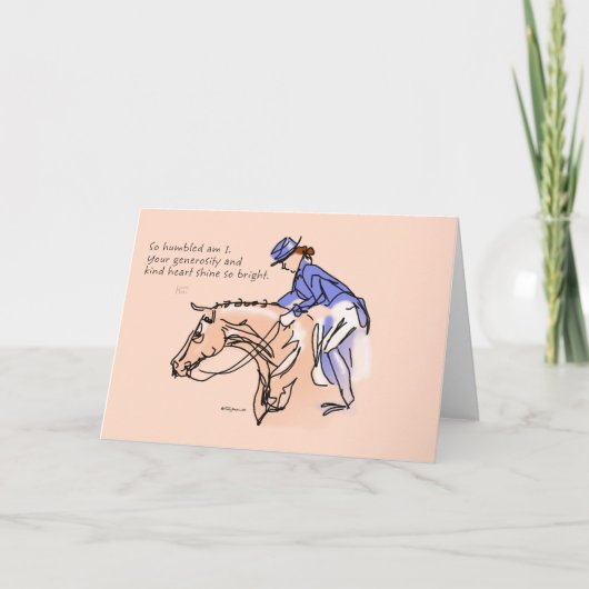 Bescheiden dank u bedankkaart (Voorkant)