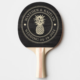 Bescheiden Donkere Houten Ananas Trouw Crest & Nam Tafeltennisbatje