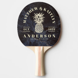 Bescheiden Donkere Steen Tropische Ananas Trouw Cr Tafeltennisbatje