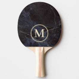 Bescheiden Donkere Stenen Monogram Tafeltennisbatje