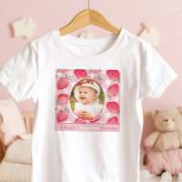 Bescheiden Eerste Verjaardag Peuter Foto T-Shirt
