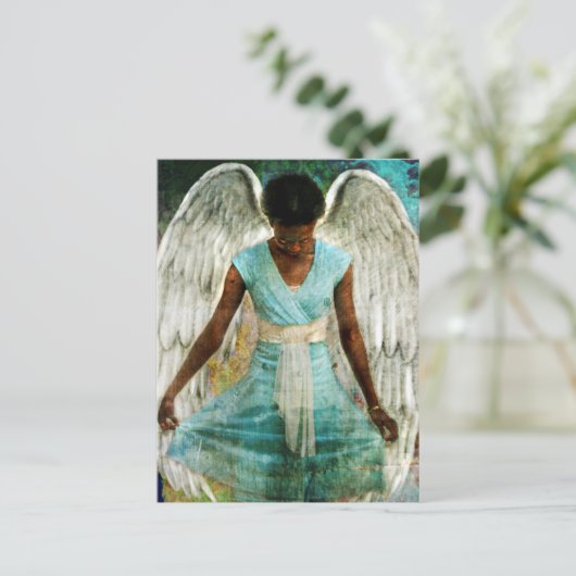 Bescheiden Engel Briefkaart (Staand voorkant)