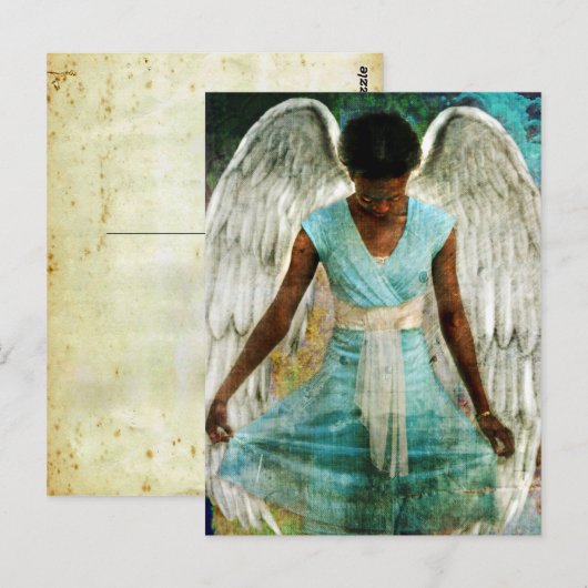 Bescheiden Engel Briefkaart (Voorkant / Achterkant)