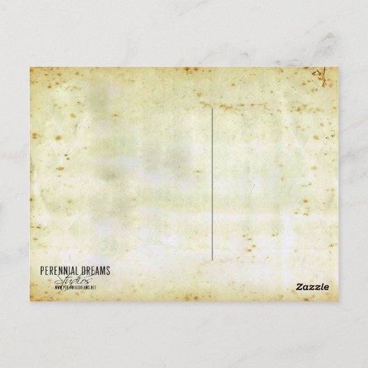 Bescheiden Engel Briefkaart (Achterkant)