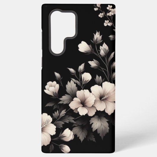 Bescheiden Hibiscus Samsung Galaxy Hoesje (Achterkant)