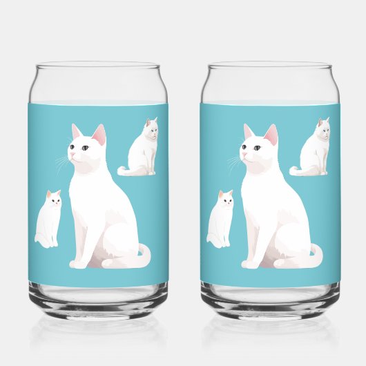 Bescheiden katten blikvorm glas (Voorkant)
