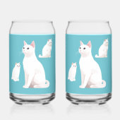 Bescheiden katten blikvorm glas (Achterkant)