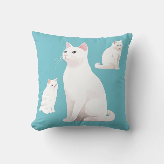 Bescheiden Katten Kussen (Voorkant)