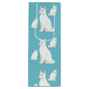 Bescheiden katten wijn cadeautas