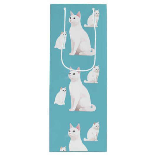 Bescheiden katten wijn cadeautas (Voorkant)