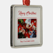 Bescheiden Kerstmis Witte Foto Ornament (Rechts)