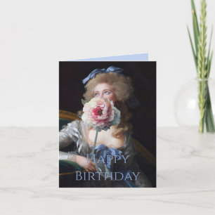 Bescheiden met Roze Pioen Merry Birthday Kaart