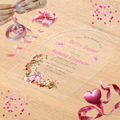 Bescheiden Roze Gingham Baby Shower Uitnodiging