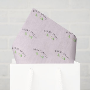 Bescheiden Waterverf Aardbei Roze Baby Shower Tissuepapier