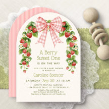 Bescheiden Zoete Aardbei Boog Baby Shower