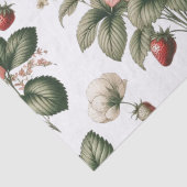 Bescheiden Zoete Aardbei en Bloemmotief Tissuepapier (Detail)
