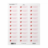Bescheiden Zoete Aardbei Roze Etiket (Full Sheet)