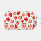 Bescheiden Zoete Aardbeien Baby Shower Cadeaulabel (Voorkant (Horizontaal))