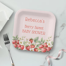 Bescheiden Zoete Baby Shower Aardbeien Bloesem