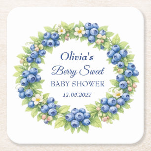 Bescheiden Zoete Baby Shower Bosbes Baby Meisje Jo Kartonnen Onderzetters