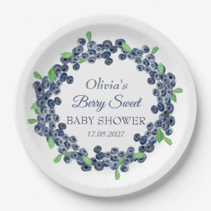 Bescheiden Zoete Baby Shower Bosbes Baby Meisje Jo Papieren Bordje