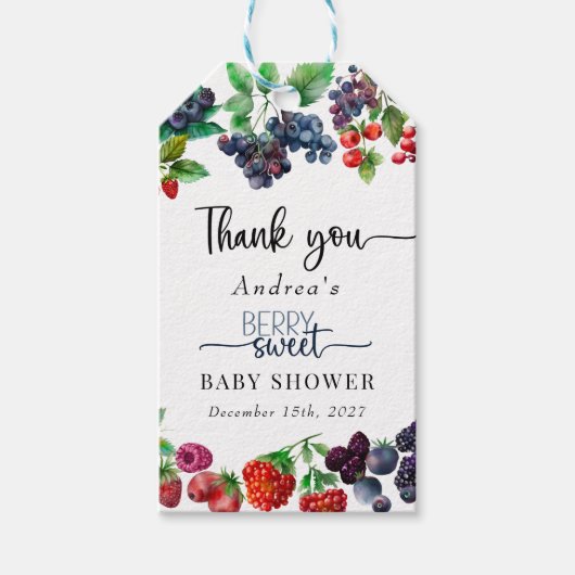 Bescheiden Zoete Baby Shower Dank Je Cadeaulabel (Voorkant)