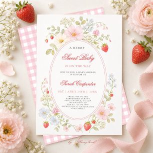 Bescheiden Zoete Baby Shower Meisje Uitnodiging