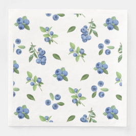 Bescheiden Zoete Blauwbessen Baby Shower Servet