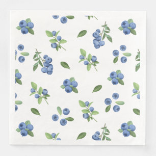 Bescheiden Zoete Blauwbessen Baby Shower Servet