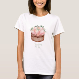 Bescheiden Zoete Cupcake Baby Shower Mama in Spe T-shirt