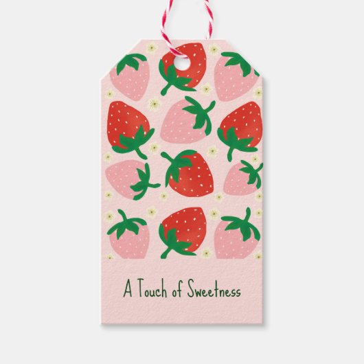 Bescheiden Zoete Verrukkingen Zachte Roze Cadeaulabel (Voorkant)