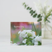 bescheidenheid briefkaart (Staand voorkant)