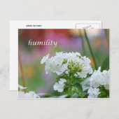 bescheidenheid briefkaart (Voorkant / Achterkant)