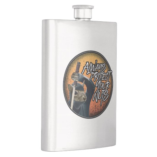 Bescherm altijd je noten - grappige ninja eekhoorn flacon (Rechts)