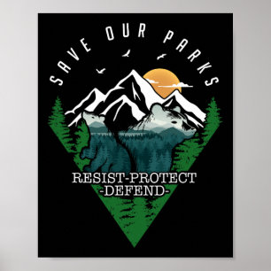 Bescherm Beer Sla Onze Parken Red National Park M Poster