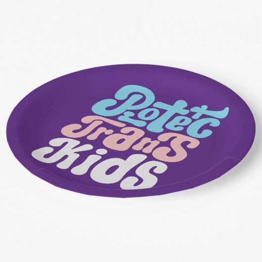 Bescherm Borden van transKinder papier Papieren Bordje (Gekanteld)