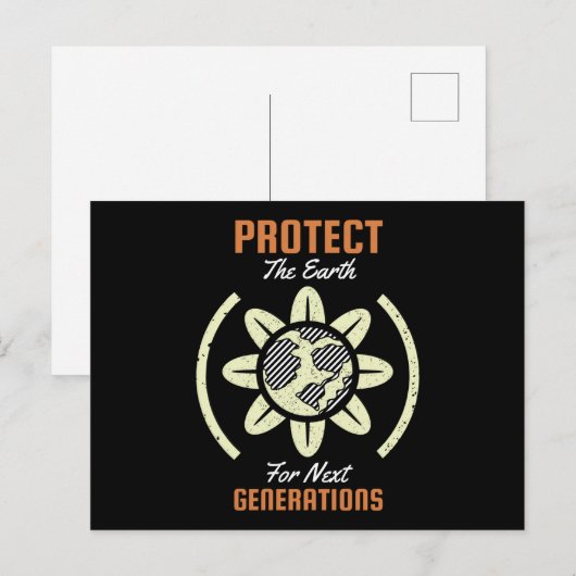Bescherm de aarde voor de volgende generatie briefkaart (Voorkant / Achterkant)