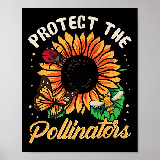 Bescherm de bestuivers om de bijen te redden met z poster (Voorkant)