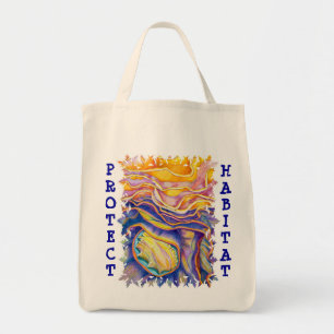 Bescherm de biologische habitat tote bag