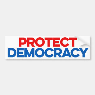 Bescherm de democratie bumpersticker