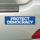 Bescherm de democratie bumpersticker (Op auto)