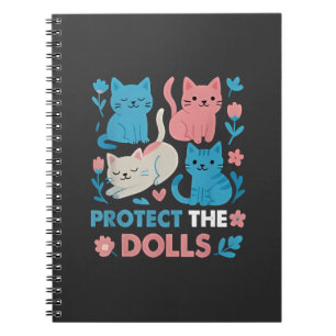 Bescherm de Dolls Gelijkheid Trans LGBT katten Lov Notitieboek