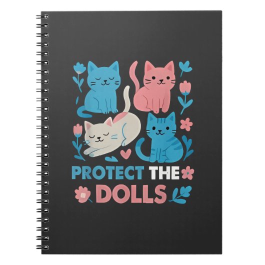 Bescherm de Dolls Gelijkheid Trans LGBT katten Lov Notitieboek (Voorkant)
