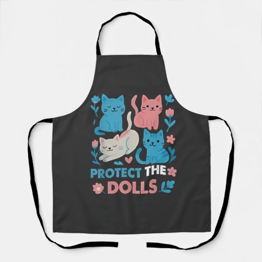 Bescherm de Dolls Gelijkheid Trans LGBT katten Lov Schort (Voorkant)