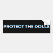 Bescherm de Dolls LGBTQ Trans Ally Bumpersticker (Voorkant)