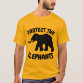 BESCHERM DE ELEPHANTS T-shirts (Voorkant)
