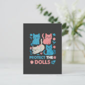 Bescherm de Gelijkheid Trans LGBT kattenliefhebber Feestdagenkaart (Staand voorkant)